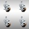 Service Caster 3 Inch SS High Temp Phenolic Swivel 12mm Threaded Stem Caster Set Brake SCC SCC-SSTS20S314-PHSHT-TLB-M1215-4 - alternate 1